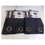 NEW Casual Chic Extra Long Black Window Curtains