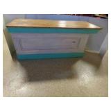 OLD Vintage Wooden General Store Counter Sea Foam
