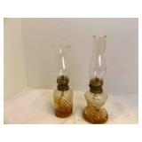 2 1985 Austrian Lamplight Farms Crystal Glass