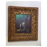 Framed Still Life Oil Painting Featuring Vase,