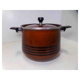 MCM West Bend Scandia Bean Pot Brown Enamelware