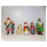 Hand Blown Glass Ornaments Santa in a Kilt, Irish