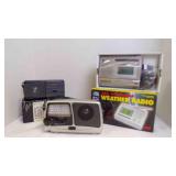 3 Portable Radios; 2 Vintage AM/FM Radios,