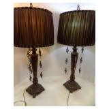 2 32" Vintage Style Table Lamps Mood Lighting
