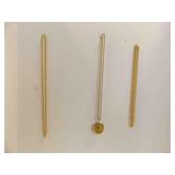 4 Gold Toned Necklaces -- Vintage Sarah Coventry