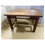 OLD Vintage Wooden Desk Missing Drawer Stain is