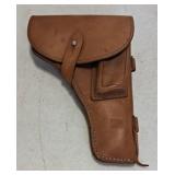 Vintage Brown Leather Military Style Holster