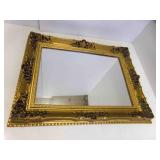 Vintage Style Gold Plastic Frame Rectangle Wall