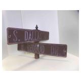 Vintage Street Sign Cross Streets S. Dallas Ave &