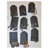 9 Pair Dangle Pierced Fashion Jewelry Earrings