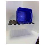 2 Storage Tubs 1 with Lid Smaller 1 NO LID