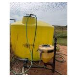 1350 Gallon Poly Tank, Inductor, Pump