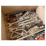 Assorted Wrenches, Tools (1 box)