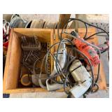 Electric Drills (3), Drill Bits - in wood box