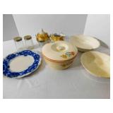 Old Plate, Bowls, Cream & Sugar, S & P