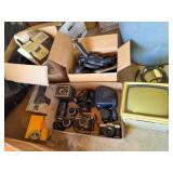 Assorted Cameras, lenses, video cameras