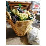 Basket of Decor Grapes, 13" x 16"