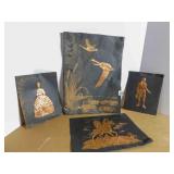 Copper Relief Art - 4 pieces