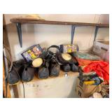 Overshoes, ear/eye protection, coats