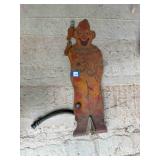 26" Metal Clown Decor Piece
