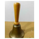 Brass/Wood School Bell, 8" - no clapper