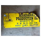 26"x 10" Metal Oil Lease Sign