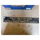 34" x 5½" Metal Bank Sign