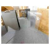 Work Surfaces-wood, chipboard, mirror plexiglass