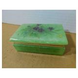 Green Alabaster Trinket Box, maybe Italian