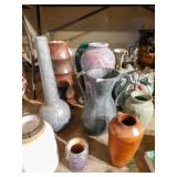 Pottery, Ceramic, Glass Vases (15+)