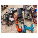 Assorted Cordless tools, chargers, batteries