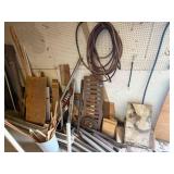 South Wall Contents- Wood, metal, hose etc.