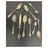 9 - STERLING SILVER SPOONS