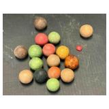 16 - VINTAGE  CLAY MARBLES