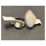 2 - STERLING SILVER RINGS