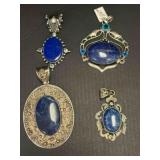 VINTAGE OVAL STONE PENDENTS