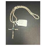 STERLING SILVER CROSS NECKLACE