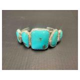 TURQUOISE/STERLING CUFF BRACELET