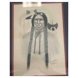 RICHARD PATTON - INDIAN PENCIL DRAWING