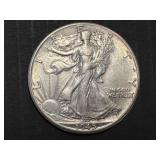 1945 - WALKING LIBERTY - D- SILVER HALF DOLLAR
