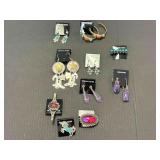 10 - STERLING SILVER  -EAR RINGS/PINS