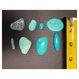 8 - BLUE TURQUOISE STONES