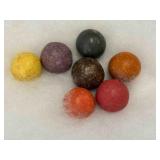7 - VINTAGE PORCELAIN MARBLES