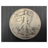 1945 - WALKING LIBERTY - D- SILVER HALF DOLLAR