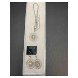 STERLING SILVER NECKLACE/EAR RINGS