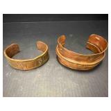 2 - COPPER CUFF BRACELETS