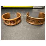 2 - COPPER CUFF BRACELETS