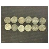 12 - 1943 STEEL PENNIES