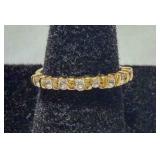 14K gold Half Eternity Ring size 6.5