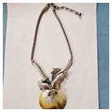 Sterling Silver necklace w/Abalone Shell